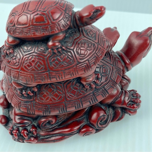 Stacked Tortoise Feng Shui Sculpture - Picture 7 of 7
